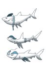 bracelet chain clothing feral fish_hook hat headgear headwear hook jewelry male sharp_teeth teeth seabreeze629 disney finding_nemo pixar anchor_(finding_nemo) bruce_(finding_nemo) chum_(finding_nemo) fish great_white_shark ground_shark hammerhead_shark mackerel_shark mako_shark marine shark shortfin_mako_shark white_shark 5:8 absurd_res hi_res