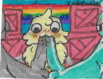 anthro aquarium balls big_penis blush box container double_fellatio double_oral erection fellatio fish_bowl fluffy for_a_head freckles fur genitals grey_body group hair happy humanoid_genitalia humanoid_penis looking_down male male/male male_penetrated male_penetrating mime missing_tooth nude oral oral_penetration penetration penile penis penises_touching pressure rainbow sex simple_coloring smile trio vivarium yoshreveluv blushcrunch_studio dandy's_world roblox blot_(dandy's_world) finn_(dandy's_world) goob_(dandy's_world) animate_inanimate humanoid object_head toon_(dandy's_world) colored_pencil_(artwork) marker_(artwork) traditional_media_(artwork)