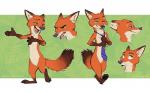 2018 abstract_background anthro brown_body brown_fur canid canine casual_nudity digital_media_(artwork) dipstick_tail disney featureless_crotch fox fur gloves_(marking) green_background hi_res leg_markings male mammal markings multicolored_body multicolored_fur multicolored_tail multiple_images necktie nick_wilde nude orange_body orange_fur red_fox simple_background smile socks_(marking) solo tail tail_markings tan_body tan_fur true_fox two_tone_body two_tone_fur zaush zootopia