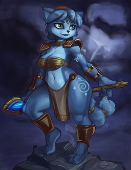 3_toes accessory anthro armor bandeau barefoot blue_body blue_fur blue_hair bottomwear breasts claws cleavage clothed clothed_anthro clothed_female clothing collar feet female fluffy fluffy_tail fur furgonomics hair jewelry krystal's_staff loincloth multicolored_body multicolored_fur pauldron paws plantigrade ring solo tail tail_accessory tail_jewelry tail_ring teal_eyes toe_claws toes topwear two_tone_body two_tone_fur vambrace white_body white_fur wide_hips wabutt nintendo star_fox krystal_(star_fox) canid canine fox mammal 2025 hi_res