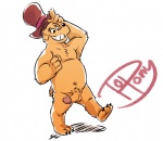 anthro balls clothing genitals hat headgear headwear humanoid_genitalia humanoid_penis male mostly_nude penis solo topony berenstain_bears papa_bear bear mammal