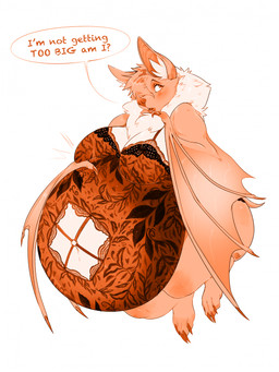 anthro belly big_belly blush breasts claws cleavage clothed clothing eyelashes female huge_belly hyper hyper_belly navel obese obese_anthro obese_female overweight overweight_anthro overweight_female simple_background solo text toe_claws white_background winged_arms wings whorgi bat mammal english_text hi_res