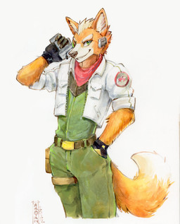anthro arm_tuft bottomwear cheek_tuft clothed clothing facial_tuft fur glistening glistening_eyes green_bottomwear green_clothing green_eyes green_pants green_topwear gun hair hand_in_pocket holding_gun holding_object holding_ranged_weapon holding_weapon jacket looking_at_viewer male orange_body orange_fur pants pockets ranged_weapon short_hair simple_background smile solo standing topwear tuft weapon white_background white_body white_clothing white_fur white_jacket white_topwear akatan_art nintendo star_fox fox_mccloud canid canine fox mammal 2022 dated hi_res portrait signature three-quarter_portrait traditional_media_(artwork)
