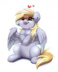 feathered_wings feathers feral food heart_symbol hooves muffin simple_background solo tongue tongue_out white_background wings confetticakez friendship_is_magic hasbro my_little_pony mythology derpy_hooves_(mlp) equid equine mammal mythological_creature mythological_equine pegasus 2018 4:5 absurd_res hi_res