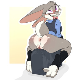 3_toes ahegao anthro anus biped blush bodily_fluids bottomless buckteeth butt claws clothed clothing cross-eyed curling_toes eye_roll feet female footwear fucked_silly fur genital_fluids genitals hair heart_eyes heart_symbol hindpaw looking_pleasured masturbation paws purple_eyes sex_toy simple_background smile solo straddling sweat sybian teeth toeless_footwear toes tongue tongue_out toying_self uniform vaginal vaginal_fluids vaginal_masturbation vulva backsash disney zootopia judy_hopps lagomorph leporid mammal rabbit 2017 absurd_res digital_media_(artwork) hi_res