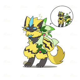 1_horn :3 ambiguous_gender anthro biped black_body black_fur blue_body blue_eyes blush carrying_another duo fur green_body green_fur horn multicolored_body musical_note musical_symbol open_mouth pink_body pupils red_eyes shadow simple_background sleeping smile sound_effects standing symbol tail vowelless vowelless_sound_effect white_background yellow_body yellow_fur yellow_tail zzz tontaro nintendo pokemon felid feline floragato generation_7_pokemon generation_9_pokemon legendary_pokemon mammal pokemon_(species) zeraora 1:1 2026 2d_animation animated frame_by_frame