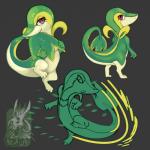 female feral shy aliena-cordis nintendo pokemon generation_5_pokemon pokemon_(species) reptile scalie snivy 1:1 hi_res