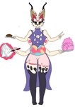 anthro candy cotton_candy dessert female food fusion lamp lava_lamp mature_female multi_arm multi_limb nipples pastry pie writing_on_paper stormfluff567 helluva_boss undertale_(series) queen_bee-lzebub_(helluva_boss) toriel hi_res