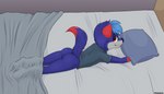 anthro ass_up bed bed_sheet bedding bedroom butt clothed clothing furniture male orange_body smile solo suggestive tail young young_anthro foxserx pepsi_(spirit2) canid canine fox mammal cel_shading hi_res shaded