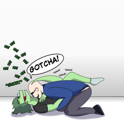 anthro bald biped black_clothing black_shirt black_topwear blue_clothing blue_jacket blue_topwear bodily_fluids bottomwear canon_couple clothed clothed_anthro clothed_female clothed_human clothed_male clothing dialogue duo eyes_closed eyewear female fingers footwear green_body green_hair grey_bottomwear grey_clothing grey_pants hair happy human_on_anthro humanoid_hands interspecies jacket laugh male male/female medium_hair open_mouth open_smile pants romantic romantic_couple shadow shirt side_view simple_background smile snort socks speech_bubble sunglasses tears text tickle_torture tickling topwear white_background 0_l_d cavemanon_studios i_wani_hug_that_gator inco_(iwhtg) olivia_halford baryonyx dinosaur human mammal prehistoric_species reptile saurischian scalie spinosaurid theropod 2025 colored english_text hi_res shaded