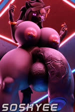 anthro balls big_balls big_breasts big_penis breasts ear_piercing foreskin genitals glowing glowing_eyes gynomorph hair hip_sway huge_balls huge_breasts huge_penis humanoid_genitalia humanoid_penis hyper hyper_balls hyper_breasts hyper_genitalia hyper_penis intersex looking_at_viewer music nipple_piercing nipples nude penis piercing ring_piercing simple_background solo swaying thick_thighs wrinkled_balls doggod.va soskyee genesis_(doggod.va) hyena mammal 2:3 3d_(artwork) 3d_animation animated digital_media_(artwork) hi_res high_framerate loop short_playtime sound webm