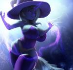 anthro big_breasts breasts clothed clothing curvy_figure female hair hat headgear headwear horn huge_breasts legwear magic show solo thick_thighs thigh_highs wide_hips maarthul friendship_is_magic hasbro my_little_pony mythology trixie_(mlp) equid equine mammal mythological_creature mythological_equine unicorn 2018