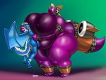 aircraft anthro anthro_on_anthro areola big_airship_of_doom big_breasts big_butt bloon bloons_tower_defense blue_body blue_scales bodily_fluids breastfeeding breasts butt carrying_another dragon duo eyes_closed female foba_the_large_(vdisco) fur hair horn huge_breasts huge_butt hyper hyper_breasts lactating larger_female living_aircraft living_machine living_vehicle machine male male/female markus_(markus_mccloud) membrane_(anatomy) membranous_wings milk mythological_creature mythological_scalie mythology ninja_kiwi nipple_fetish nipple_play nipple_suck nipples obese obese_anthro obese_female open_mouth open_smile overweight overweight_anthro overweight_female pink_body purple_areola purple_nipples scales scalie size_difference smaller_male smile standing sucking tail thick_thighs vdisco vehicle white_body white_fur white_hair wide_hips wings