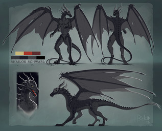 anthro big_wings dark feral male shailok_schwarz solo wings belk1n european_mythology mythology dragon mythological_creature mythological_scalie scalie western_dragon hi_res model_sheet