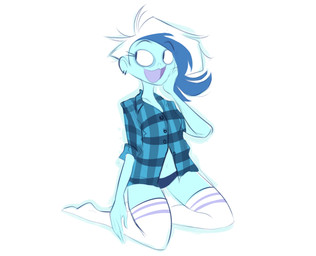blue_clothing blue_panties blue_underwear clothing female flannel footwear hair legwear multicolored_hair not_furry open_mouth panties piercing simple_background socks solo underwear white_background herny ghoul_school hanna-barbera scooby-doo_(series) phantasma_(ghoul_school) ghost humanoid spirit blue_and_white grandfathered_content hi_res monochrome