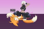 anthro blush bodily_fluids clothed clothing duo erection female fur genital_fluids genitals gloves hair handwear interspecies male male/female multi_tail not_furry penis rubbing_pussy simple_background tail mrgenoraven epic_games fortnite sega sonic_the_hedgehog_(series) hush_(fortnite) miles_prower canid canine fox human humanoid mammal 3:2 digital_media_(artwork) hi_res