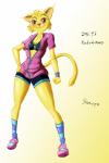 anthro clothing female solo tracksuit punkydreamer felid feline lynx mammal 2016 absurd_res hi_res