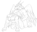 2014 all_fours anal anal_penetration animal_genitalia anthro anthro_on_anthro anthrofied asian_mythology black_and_white blaziken bodily_fluids clenched_teeth cum cum_in_ass cum_inside cum_on_penis cum_while_penetrated dragon draxial drooling duo east_asian_mythology eastern_dragon ejaculation erection eyes_closed feathered_wings feathers from_behind_position fur generation_3_pokemon genital_fluids genitals hair hands-free hands_on_hips horn keeyrow male male/male male_penetrated male_penetrating male_penetrating_male mane monochrome muscular muscular_male mythological_creature mythological_scalie mythology nintendo nude open_mouth pecs penetration penis pokemon pokemon_(species) pokemorph pulling_hair saliva scales scalie sex tail teeth tongue touching_hair whiskers wings