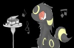 ambiguous_gender big_eyes black_body black_fur fur furniture music_box musical_clef musical_note musical_symbol nude red_eyes side_view simple_background sitting smile solo symbol table tail toony transparent_background treble_clef shin_(artist) nintendo pokemon eeveelution generation_2_pokemon pokemon_(species) umbreon alpha_channel digital_media_(artwork)