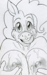 anthro anthrofied big_breasts bodily_fluids breasts cum cum_on_breasts cum_on_face female genital_fluids hand_on_breast licking licking_lips licking_own_lips looking_at_viewer nipples nude self_lick simple_background solo tongue tongue_out white_background bhawk friendship_is_magic hasbro my_little_pony pinkie_pie_(mlp) earth_pony equid equine horse mammal pony 2013 black_and_white monochrome traditional_media_(artwork)