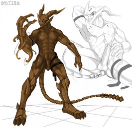 3_claws 3_horns 3_toes 4_fingers anal anal_masturbation anal_penetration autopenetration balls biped bodily_fluids brown_balls brown_body brown_claws brown_exoskeleton brown_face brown_horn brown_penis brown_scales brown_tail claws cum cum_on_hand cum_on_leg cum_on_self cum_while_penetrated cumshot ejaculation erection exoskeleton feet fingers flaccid foreskin genital_fluids genitals hands-free horn humanoid_genitalia humanoid_penis long_foreskin long_tail male masturbation messy monotone_body monotone_genitals monotone_penis monotone_scales multi_horn muscular muscular_male nude open_mouth orgasm penetration penile penile_masturbation penis retracted_foreskin scales solo standing tail tail_fetish tail_in_ass tail_in_own_ass tail_insertion tail_masturbation tail_play thin_tail toes tongue unretracted_foreskin wide_stance sheer_(artist) alien humanoid hi_res unavailable_at_source