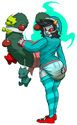 biped christmas_wreath clothed clothing diaper eyewear feces female footwear glasses holidays legwear looking_at_viewer looking_back looking_back_at_viewer pantsless pantsless_humanoid rear_view scalemate socks soiled_diaper soiling solo sweater thigh_highs thigh_socks topwear unclean_diaper used_diaper wearing_diaper zee-rage-man christmas homestuck ms_paint_adventures terezi_pyrope alien humanoid troll_(homestuck) 2014 digital_drawing_(artwork) digital_media_(artwork)