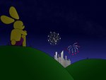 anthro city cityscape fireworks floating_ears grass holidays male night plant scut_tail short_tail sitting sitting_on_ground solo tail swift_bristle 4th_of_july jay_jay_the_lucky_rabbit jason_burrow lagomorph leporid mammal rabbit 4:3 absurd_res hi_res