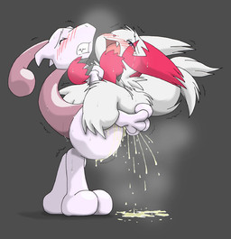 2_horns 2_toes 3_fingers anthro anthro_on_anthro biped blue_eyes blush bodily_fluids breath brown_tail clenched_teeth colored_cum cum curled_tail duo eyes_closed facial_markings fangs feet female fingers fur genital_fluids grey_background half-closed_eyes head_markings horn iris lidded_eyes light_body light_fur male male/female markings mismatched_ears monotone_tail multicolored_body multicolored_face multicolored_fur narrowed_eyes nude open_mouth panting pink_sclera pink_tongue pupils purple_body red_blush red_body red_ears red_eyes red_face red_fur red_markings sex side_view simple_background snaggle_tooth stand_and_carry_position standing standing_sex sweat tail tears teeth thick_fur toes tongue toony two_tone_body two_tone_face two_tone_fur unusual_bodily_fluids unusual_cum unusual_genital_fluids white_body white_ears white_face white_fur white_pupils white_skin white_tail yellow_cum pasaran nintendo pokemon felid generation_1_pokemon generation_3_pokemon legendary_pokemon mammal mewtwo pokemon_(species) zangoose source_request
