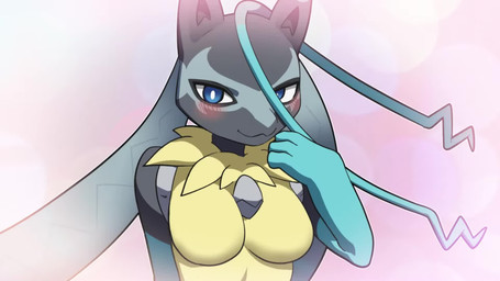 absolite_z anthro bait_and_switch big_breasts black_body black_clothing black_dress black_fur black_hat black_headwear black_inner_ear black_lingerie black_wings blue_body blue_eyes blue_fur blue_hair blush bodily_fluids breasts chest_spike claws clothing dream dress drooling duo ellipsis facial_markings featureless_breasts female finger_claws fur gloves_(marking) green_clothing green_jacket green_topwear grey_body grey_claws grey_clothing grey_fur grey_hair grey_horn grey_jacket grey_topwear grin hair hand_holding hat head_markings headgear headwear heart_eyes heart_symbol horn human_on_anthro interspecies jacket lingerie male male/female markings mask_(marking) mega_stone music nightmare obscured_eyes pillow pink_clothing pink_eyes pink_sweater pink_topwear pose pupils red_body red_fur red_wings saliva sleeping smile sound_effects speech_bubble spikes spikes_(anatomy) sweater tan_body tan_skin topwear under_covers white_hair white_pupils wings yellow_body yellow_fur hakkim nintendo pokemon paxton_(pokemon) absol generation_3_pokemon human mammal mega_absol_z mega_evolution mega_lucario_z pokemon_(species) 16:9 2026 2d_animation animated hi_res long_playtime sound webm widescreen