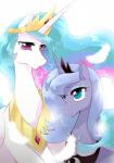 blue_eyes blue_fur blue_hair crown equine female feral friendship_is_magic fur hair horn horse mammal my_little_pony pony princess_celestia_(mlp) princess_luna_(mlp) royalty tiara winged_unicorn wings yuki-zakuro
Rating: Safe
Score: 8
User: KrzykaczNerwus
Date: February 11, 2014