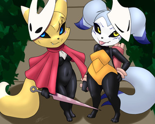 bodysuit cloak clothing cosplay cute_fangs fangs female jeina_garurimpmon leotard mask shakra short_stack skinsuit teeth tight_clothing tongue tongue_out furball bandai_namco digimon hollow_knight:_silksong hollow_knight_(franchise) team_cherry jeina_garurimpmon_(character) renimpmon yakizu_asaki arthropod digimon_(species) garurumon hornet hybrid hymenopteran impmon insect renamon vespid wasp 2025 5:4