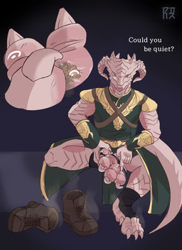 bodily_fluids feet macro male micro nano paws solo sweat aexalas baldur's_gate baldur's_gate_3 dungeons_and_dragons hasbro larian_studios wizards_of_the_coast the_dark_urge_(baldur's_gate) dragonborn_(dnd) scalie absurd_res hi_res
