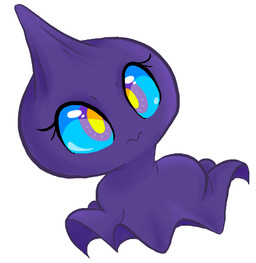 ambiguous_gender blue_sclera simple_background solo white_background jigglybutts nintendo pokemon generation_3_pokemon pokemon_(species) shuppet low_res