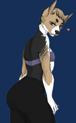 anthro big_butt butt butt_pose female heart_symbol looking_at_viewer pose simple_background slightly_chubby smile solo thick_thighs transparent_background redpixie canid canine canis domestic_dog mammal 2015 alpha_channel
