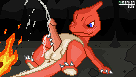 animal_genitalia animal_penis anus barefoot blue_eyes blush bodily_fluids cave cavern claws cum cum_drip cum_on_hand cum_on_leg cum_on_penis cumshot dripping ejaculation erection feet feral fire genital_fluids genitals horn long_penis lying male masturbation nude on_back orgasm penile penile_masturbation penis pink_penis shadow smile solo tapering_penis toe_claws conditional_dnp phosaggro nintendo pokemon charmeleon generation_1_pokemon pokemon_(species) reptile scalie 2019 dated digital_media_(artwork) hi_res pixel_(artwork) watermark