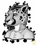 ambiguous_gender anthro clothed clothing fur hair markings solo spots spotted_body deckyv kazheg cheetah felid feline mammal 2021 herm_(lore)