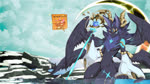 16:9 2019 adobe_after_effects_(artwork) animated anthro black_body black_fur black_wings blue_body breasts chest_tuft digital_media_(artwork) dragon dragon_village_m dragoon86 english_text feathered_wings feathers female female_anthro fur furred_dragon furred_scalie hi_res holding_object holding_weapon kemono looking_at_viewer loop manus_(dragon_village) medium_breasts moho_(artwork) mostly_nude mythological_creature mythological_scalie mythology no_sound partially_submerged scalie short_playtime sitting solo staff tail text tuft water weapon webm widescreen wings