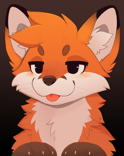 ambiguous_gender black_eyes blep brown_body brown_eyebrows brown_fur brown_nose brown_paws circle_eyebrows closed_smile countershading dipstick_ears ear_markings eyebrows fluffy fur gradient_background inner_ear_fluff mouth_closed multicolored_body multicolored_ears multicolored_fur narrowed_eyes orange_body orange_fur paws semi-anthro simple_background smile solo tan_body tan_fur tan_inner_ear tan_inner_ear_fluff tongue tongue_out tuft whiskers feve canid canine fox mammal red_fox true_fox 2025 hi_res icon