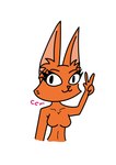 anthro breasts eyebrows eyelashes female looking_at_viewer looking_back looking_back_at_viewer nude skinny skinny_female solo ccr_graph dreamworks the_bad_guys diane_foxington canid canine fox mammal absurd_res hi_res