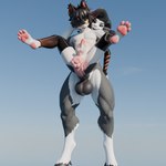 animal_genitalia animal_penis anthro butt clothing dominant dominant_intersex equine_genitalia equine_penis footwear full_nelson genitals grabbing intersex intersex/male looking_pleasured male paws penis socks gostlywolf arknights hypergryph studio_montagne aak_(arknights) stella_(dayumboai) bovid caprine felid mammal 1:1 3d_(artwork) digital_media_(artwork) hi_res unfinished