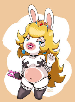 4_fingers anthro areola areola_slip arm_warmers armwear bent_arm black_choker black_clothing black_jewelry black_knee_socks black_necklace black_thong black_underwear blonde_hair blue_ear_piercing blue_eyes breasts cellphone choker clothed clothed_anthro clothed_female clothing crown ear_piercing electronics eyelashes featureless_legs female female_anthro fingers fishnet_arm_warmers fishnet_armwear fishnet_clothing fishnet_legwear fist fur gem hair half-closed_eyes headgear holding_cellphone holding_object holding_phone jewelry legwear light lips long_ears long_hair looking_at_viewer medium_breasts narrowed_eyes navel necklace nipple_tape noseless open_mouth open_smile orange_background pasties phone piercing pink_lips ruby_(gem) sapphire_(gem) shirt simple_background slightly_chubby slightly_chubby_anthro slightly_chubby_female smile smiling_at_viewer solo standing tan_areola tan_eyelids tan_inner_ear tape teeth text thick_thighs thong tooth_gap topwear underwear white_body white_fur jaleczu mario_bros mario_plus_rabbids_kingdom_battle nintendo raving_rabbids rayman_(series) ubisoft rabbid_peach lagomorph mammal rabbid 2024 artist_name colored crossover digital_drawing_(artwork) digital_media_(artwork) english_description english_text hi_res lighting shaded