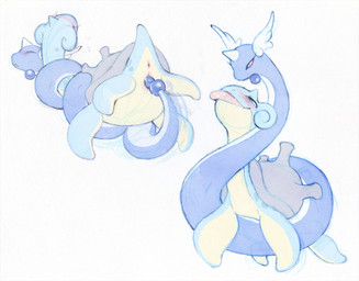 ambiguous_gender anus blush countershading duo female female/ambiguous feral genitals penetration serpentine sex simple_background tail tail_fetish tail_in_vagina tail_insertion tail_play tail_sex tongue tongue_out vaginal vaginal_penetration vulva white_background matuska nintendo pokemon dragonair generation_1_pokemon lapras pokemon_(species)