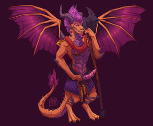 3_toes anthro armor axe balls barazoku biceps body_spikes bracelet claws feet genitals hair horn jewelry male medal melee_weapon neck_spikes orange_body pauldron penis polearm purple_hair rope scales scar simple_background solo spear spiked_tail spikes spikes_(anatomy) standing tail teeth toes underbite vein veiny_penis weapon wings rips_(artist) activision mythology spyro_the_dragon rescued_dragons_(spyro) titan_(spyro) dragon mythological_creature mythological_scalie scalie hi_res