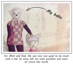 anthro duo female fur hand_on_head photo text white_body white_fur young colrblnd duzt measureup oata_rinsky canid canine canis domestic_dog mammal nordic_sled_dog samoyed spitz comic english_text grandmother_(lore) grandparent_(lore)