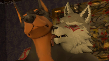 4_toes 5_claws 5_fingers abs anal anal_penetration anthro anthro_on_anthro anthro_on_bottom anthro_on_top anthro_penetrated anthro_penetrating anthro_penetrating_anthro ass_up athletic athletic_male ball_lick balls bared_fangs bared_teeth bed bedding bedroom bedroom_sex biceps big_muscles big_pecs big_penis bite biting_another biting_partner black_body black_fur body_hair border breath brown_pupils butt cane chair chest_fur chest_hair chest_tuft claws digit_ring duo erection eyebrows eyes_closed facial_hair fangs feet fellatio finger_ring fingers fist from_behind_position from_front_position front_view fur fur_markings furniture genitals glans gold_(metal) gold_jewelry grey_body grey_fur hair hand_on_chest hand_on_leg handjob handjob_while_penetrating head_on_shoulder holding_another hug hugging_another hugging_from_behind humanoid_genitalia humanoid_penis inside interspecies jewelry jewelry_only kneeling leg_glider_position licking licking_another licking_partner looking_at_another looking_at_partner looking_pleasured lying lying_on_bed male male/male male_on_bottom male_on_top male_penetrated male_penetrating male_penetrating_male mane mane_hair markings moan multicolored_body multiple_angles multiple_positions muscular muscular_anthro muscular_bottom muscular_male muscular_on_muscular muscular_top music narrowed_eyes navel neck_bite neck_lick nipples nude nude_anthro nude_male obliques on_back on_bed on_bottom on_top one_leg_up open_mouth oral oral_penetration orange_balls orange_nipples orange_sclera orgasm panting pecs penetration penile penile_penetration penis penis_backwards penis_in_ass penis_lick piercing pink_glans pink_nipples pink_penis pink_tongue plap_(sound) pointy_ears pupils raised_leg red_markings red_tattoo rimming ring_piercing romantic romantic_ambiance romantic_couple romantic_sex rubbing_chest rubbing_penis sex side_view slit_pupils smile tail tail_motion tailwag tan_balls tattoo teeth thick_thighs three-quarter_view thrusting toe_claws toes tongue tongue_out tuft two_tone_body white_body white_border white_eyebrows white_fur jop sound_warning kgf_kiko_(va) lewddmon_(va) opennsfwsp_(sfx) zanjideaf7_(modeler) epic_games fortnite duke_(fortnite) fletcher_kane canid canine canis dobermann domestic_dog mammal pinscher wolf 16:9 2025 3d_(artwork) 3d_animation 4k absurd_res animated blender_(artwork) digital_media_(artwork) hi_res huge_filesize long_playtime sound watermark webm widescreen