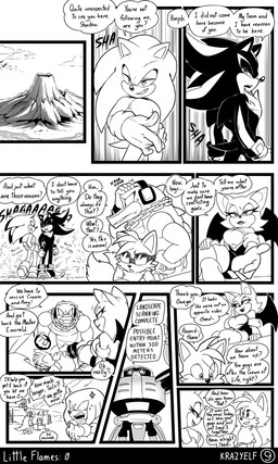 2_tails aircraft airplane annoyed anthro armor back_wings biplane boots breastplate breasts chain_necklace chest_tuft clothed clothed_anthro clothed_female clothing dialogue dreadlocks electronics eyewear female footwear fully_clothed fully_clothed_anthro fully_clothed_female gloves goggles group handwear headphones jewelry machine male multi_tail necklace quills_(anatomy) shoes speech_bubble tail tall_male text tuft vehicle volcano wings krazyelf sega sonic_the_hedgehog_(series) e-123_omega knuckles_the_echidna miles_prower rouge_the_bat shadow_the_hedgehog sonic_the_hedgehog vector_the_crocodile badnik bat canid canine crocodile crocodilian e-series eulipotyphlan fox hedgehog mammal reptile robot scalie 3:5 absurd_res black_and_white comic english_text hi_res monochrome