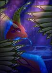 blue_tongue detailed_background feathers fur purple_eyes red_body red_fur tongue kuraon flight_rising mythology coatl_dragon dragon feathered_dragon feathered_scalie furred_dragon furred_scalie mythological_creature mythological_scalie scalie 2017 digital_media_(artwork)