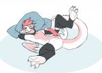 3_toes anthro arm_warmers blush claws clothed clothing collar digitigrade dragon fizzle_(mlp) friendship_is_magic genital_slit hair hindpaw looking_at_viewer lying male my_little_pony navel on_back paws penis pillow plain_background presenting red_hair shy skimpy slit solo spreading stockings the_secret_cave toeless_socks white_body wings
Rating: Explicit
Score: 22
User: The_Secret_Cave
Date: December 01, 2013