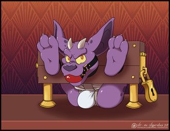 3_toes anthro ball_gag barefoot bdsm bondage bottomwear bound briefs bulge claws clothed clothing feet foot_focus fully_bound gag gagged horn humiliation lock looking_at_viewer male orange_pupils plantigrade pupils purple_nose restrained restraints shortstack soles solo stocks straitjacket stuck submissive submissive_male tighty_whities toe_claws toes underwear white_briefs white_clothing white_underwear yellow_sclera vir-no-vigoratus flint_(vir-no-vigoratus) demon gargoyle hybrid imp 2020 digital_drawing_(artwork) digital_media_(artwork)