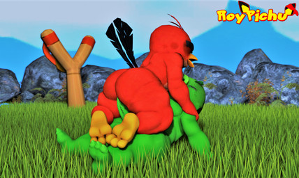 anal anal_penetration anthro balls beak big_balls big_butt big_penis black_tail black_tail_feathers brown_body brown_feathers butt cowgirl_position day duo eyes_closed feathers from_front_position genitals grass hair looking_pleasured lying male male/male male_penetrated male_penetrating male_penetrating_male multicolored_body multicolored_feathers on_back on_bottom on_grass on_ground on_top outside outside_sex penetration penile penile_penetration penis penis_in_ass plant ranged_weapon rear_view red_body red_feather_hair red_feathers red_hair rock sex slingshot tail tail_feathers text thick_thighs three-quarter_view two_tone_body two_tone_feathers weapon yellow_beak roythepichu hiroshisan_(modeler) kabalmystic_(modeler) angry_birds rovio_entertainment sega red_(angry_birds) ross_(angry_birds) avian bird cardinal_(bird) domestic_pig mammal oscine passerine pig_(angry_birds) suid suine sus_(pig) 3d_(artwork) artist_name digital_media_(artwork) source_filmmaker_(artwork)